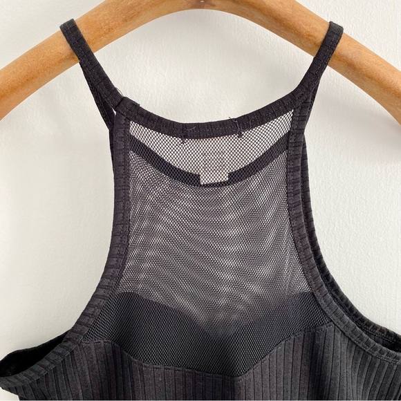 Bozzolo Black Mesh Crop Top Size Medium - Picture 3 of 3
